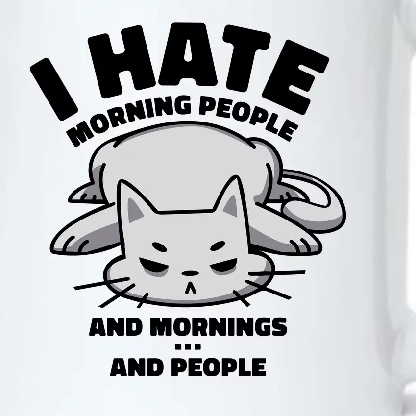 I Hate Mornings And People Funny Cat Black Color Changing Mug