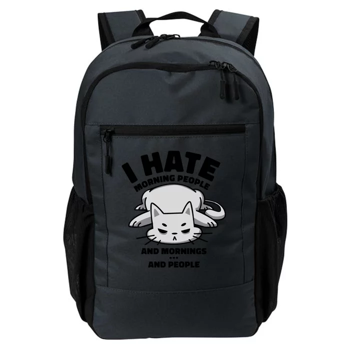 I Hate Mornings And People Funny Cat Daily Commute Backpack