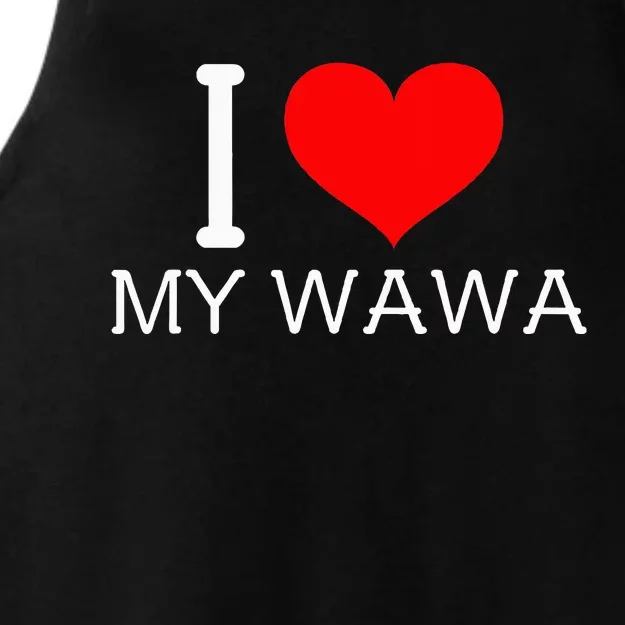 I Heart My Wa Wa Ladies Tri-Blend Wicking Tank