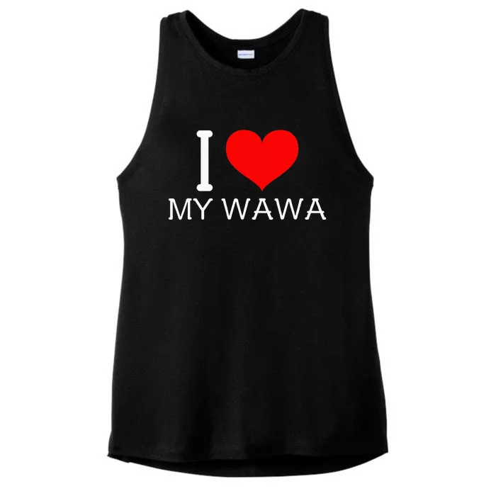 I Heart My Wa Wa Ladies Tri-Blend Wicking Tank