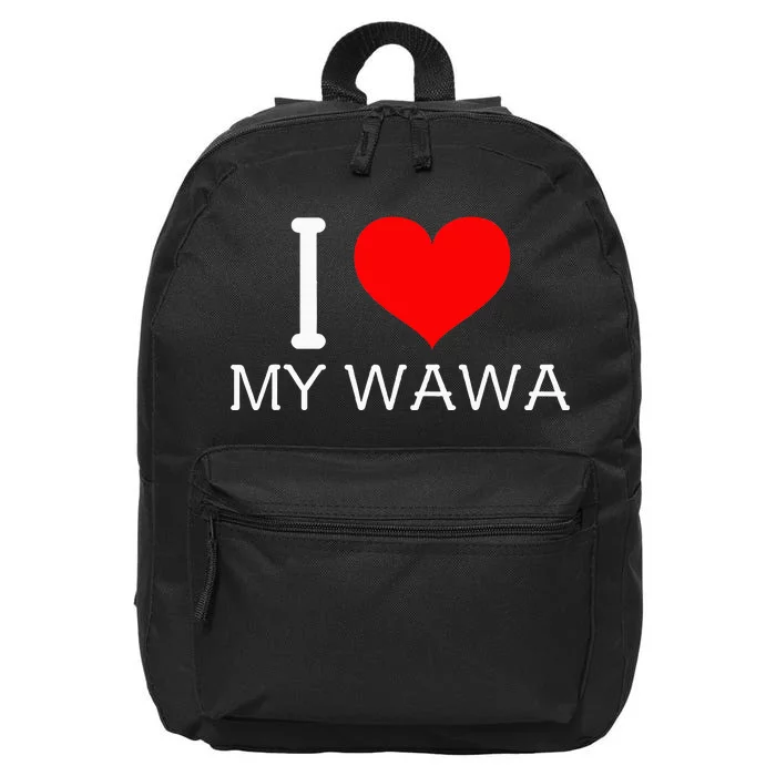 I Heart My Wa Wa 16 in Basic Backpack