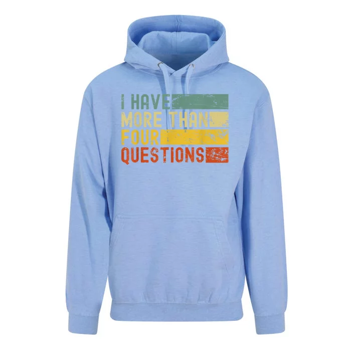 I Have More Than Four Questions Passover Unisex Surf Hoodie