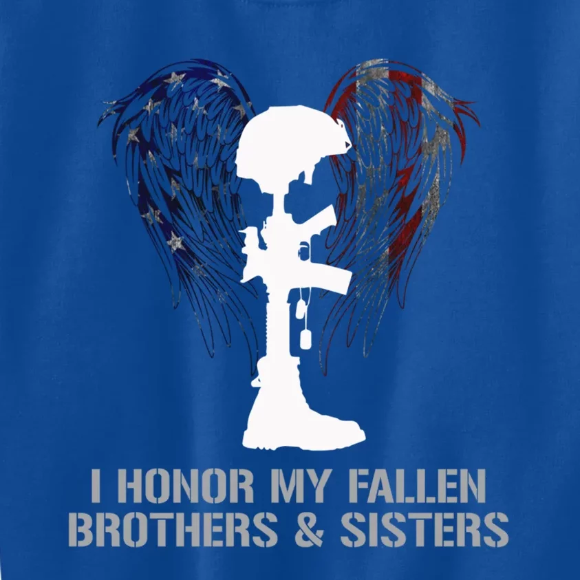 I Honor My Fallen Brothers And Sisters Gift Kids Sweatshirt