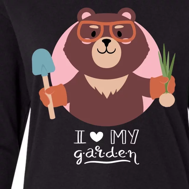 I Heart My Garden Bear Gardening Love Womens Cotton Relaxed Long Sleeve T-Shirt