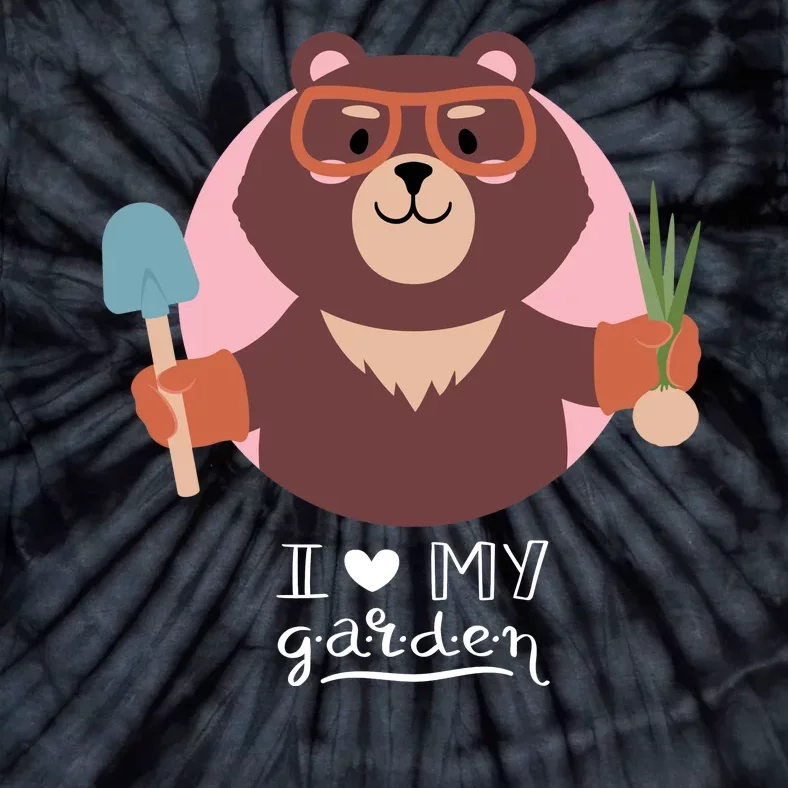 I Heart My Garden Bear Gardening Love Tie-Dye T-Shirt