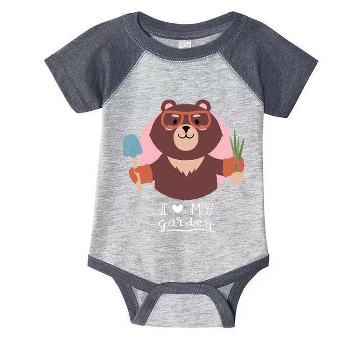 I Heart My Garden Bear Gardening Love Infant Baby Jersey Bodysuit