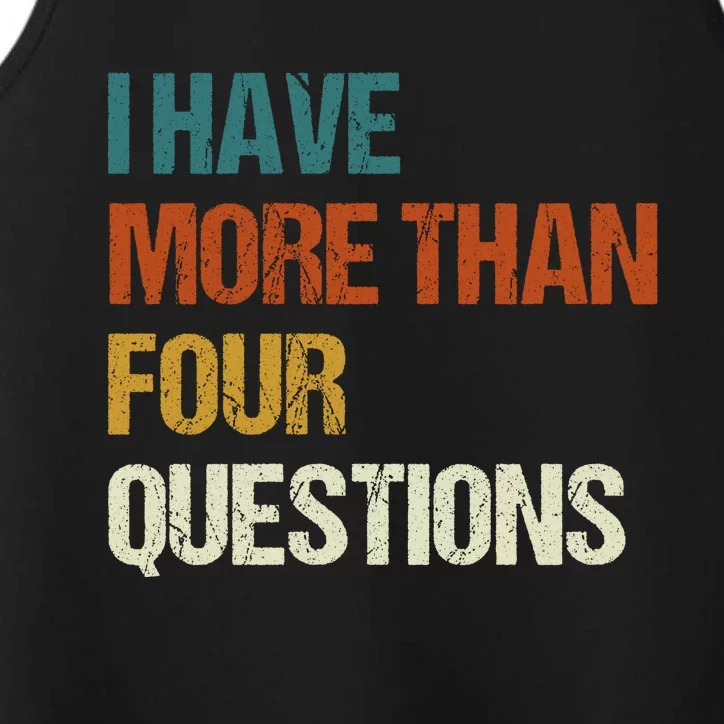 I Have More Than Four Questions Funny Passover Seder Performance Tank