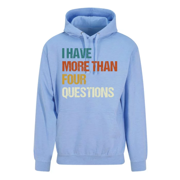 I Have More Than Four Questions Funny Passover Seder Unisex Surf Hoodie