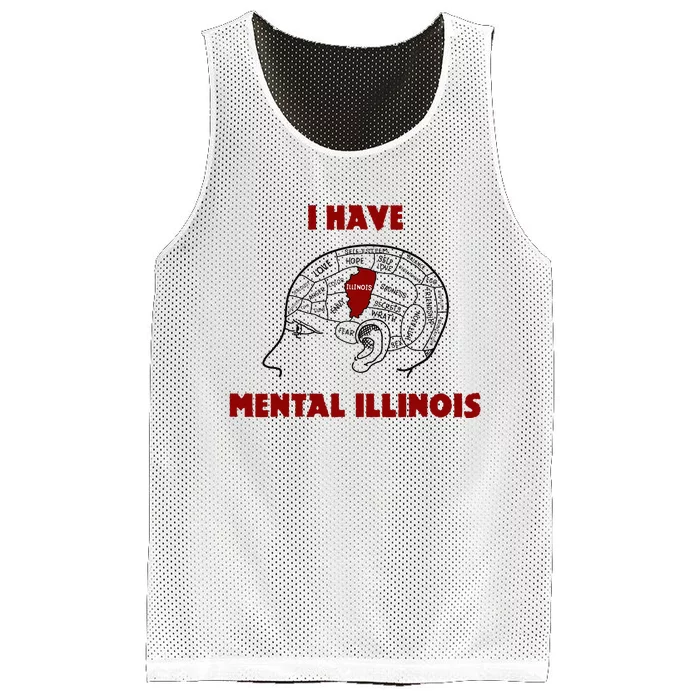 I Have Mental Illinois Mesh Reversible Basketball Jersey Tank