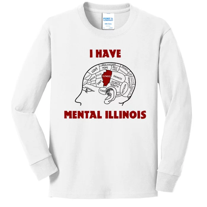 I Have Mental Illinois Kids Long Sleeve Shirt