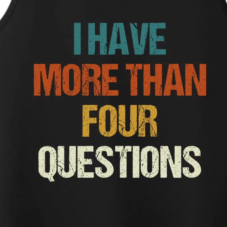 I Have More Than Four Questions Funny Passover Seder Performance Tank