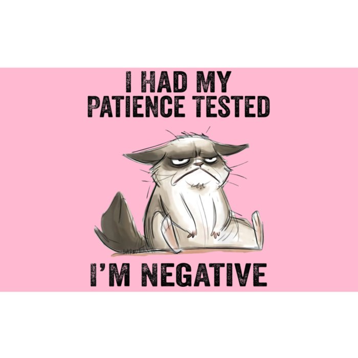 I Had My Patience Tested I'm Negative Cat Funny Sarcasm Bumper Sticker