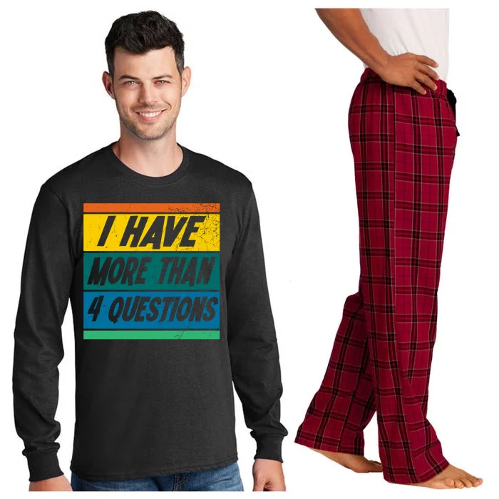 I Have More Than 4 Questions Passover Vintage Long Sleeve Pajama Set