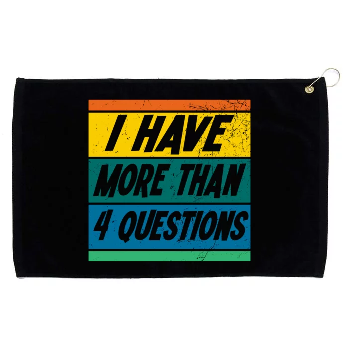 I Have More Than 4 Questions Passover Vintage Grommeted Golf Towel