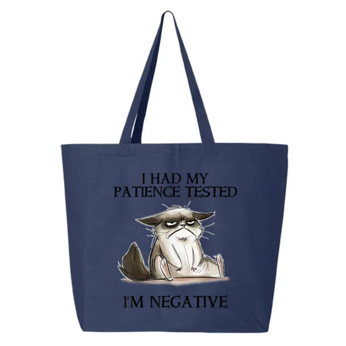 I Had My Patience Tested I'm Negative Cat Funny 25L Jumbo Tote