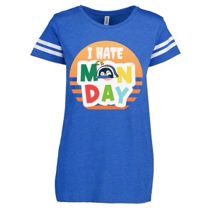 I Hate Monday Little Penguin Sleeping Working Day Design Enza Ladies Jersey Football T-Shirt