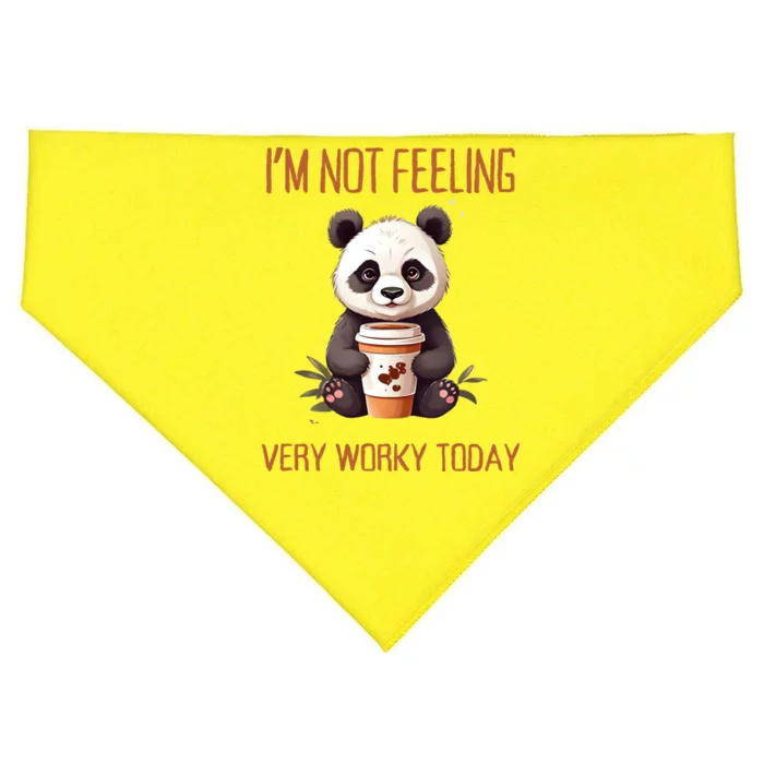 I Hate Mornings Panda USA-Made Doggie Bandana