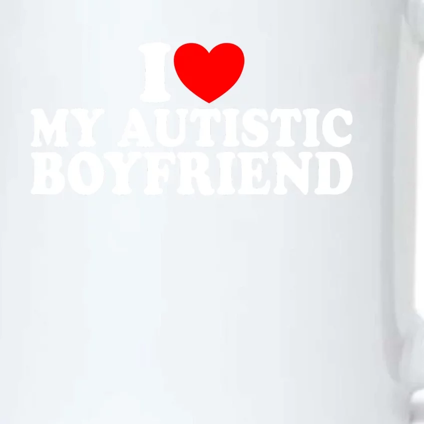 I Heart My Autistic Boyfriend I Love My Autistic Boyfriend Black Color Changing Mug