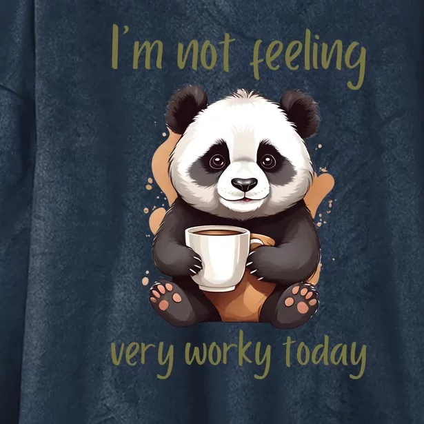 I Hate Mornings Panda Hooded Wearable Blanket