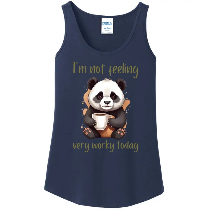 I Hate Mornings Panda Ladies Essential Tank