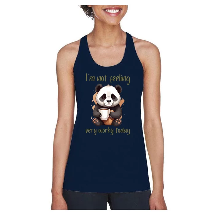 I Hate Mornings Panda Women's Racerback Tank