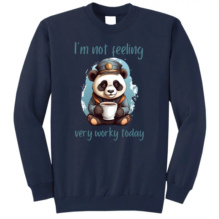 I Hate Mornings Panda Tall Sweatshirt