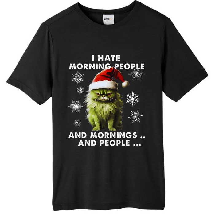 I Hate Morning People Cat Lover Christmas costume ChromaSoft Performance T-Shirt