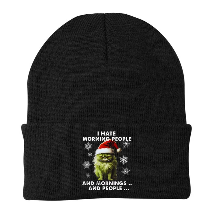 I Hate Morning People Cat Lover Christmas costume Knit Cap Winter Beanie