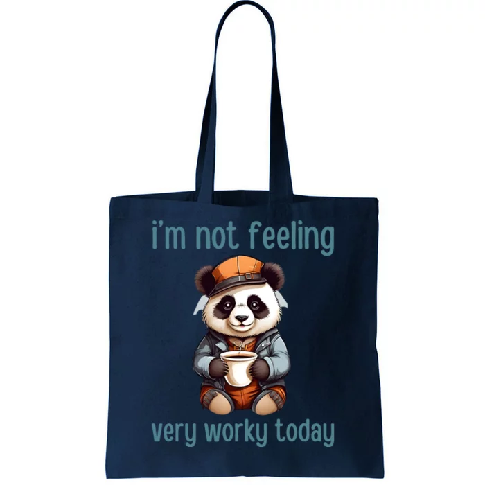 I Hate Mornings Panda Tote Bag