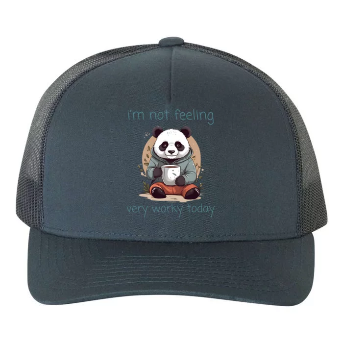 I Hate Mornings Panda Yupoong Adult 5-Panel Trucker Hat