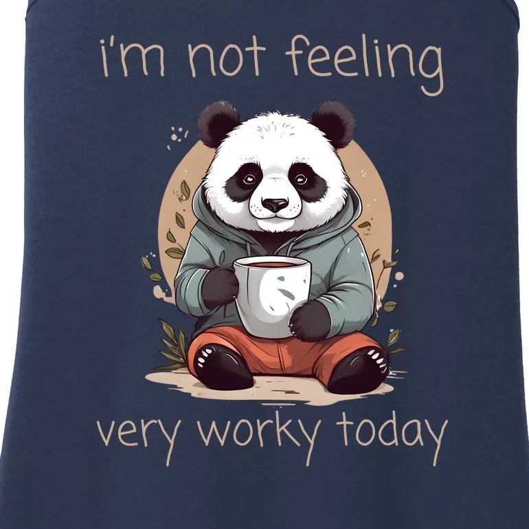 I Hate Mornings Panda Ladies Essential Tank