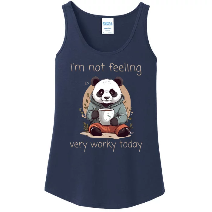 I Hate Mornings Panda Ladies Essential Tank