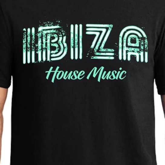 Ibiza House Music Teal Ibiza Spain Music Gift Pajama Set