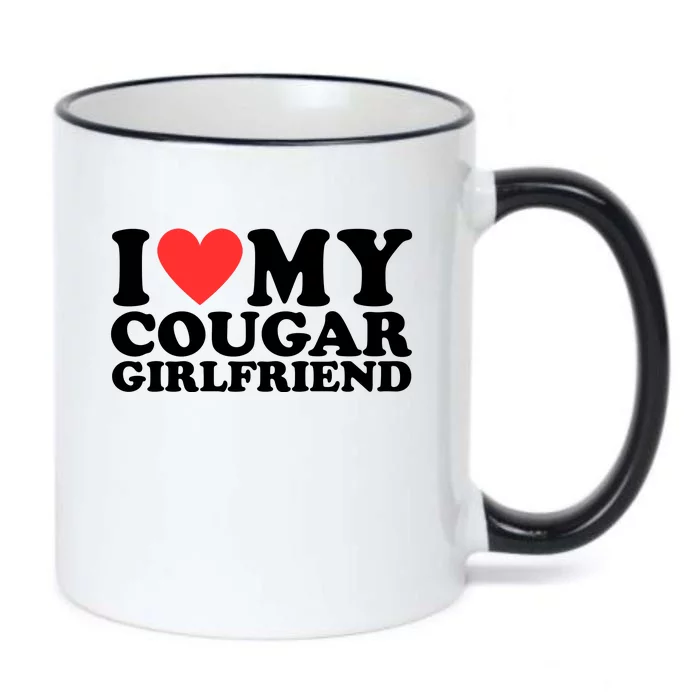 I Heart My Cougar Girlfriend Black Color Changing Mug