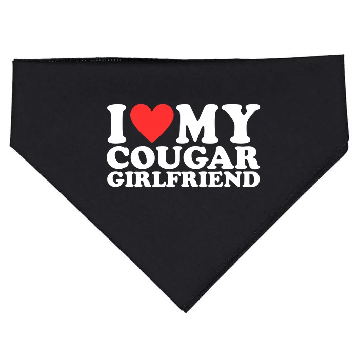 I Heart My Cougar Girlfriend USA-Made Doggie Bandana