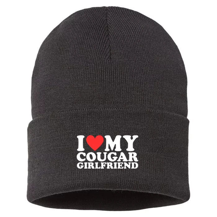 I Heart My Cougar Girlfriend Sustainable Knit Beanie