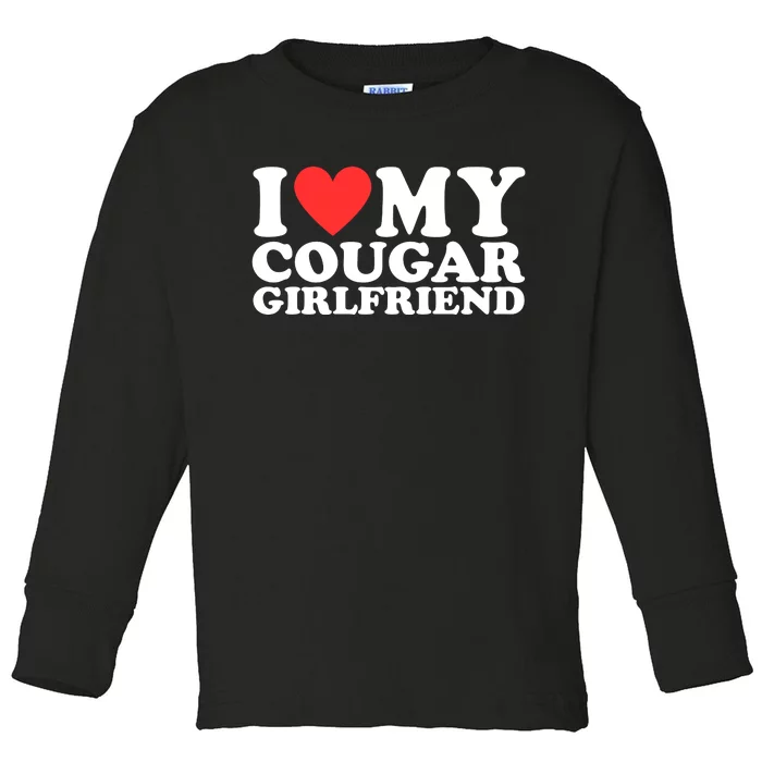 I Heart My Cougar Girlfriend Toddler Long Sleeve Shirt