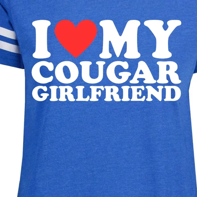 I Heart My Cougar Girlfriend Enza Ladies Jersey Football T-Shirt