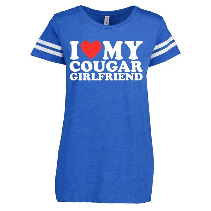 I Heart My Cougar Girlfriend Enza Ladies Jersey Football T-Shirt