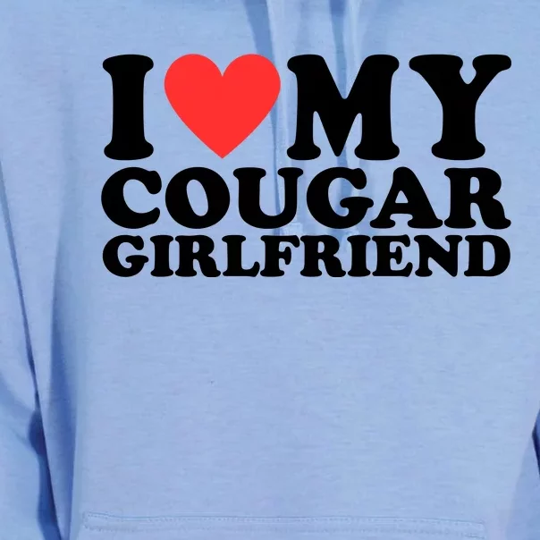 I Heart My Cougar Girlfriend Unisex Surf Hoodie