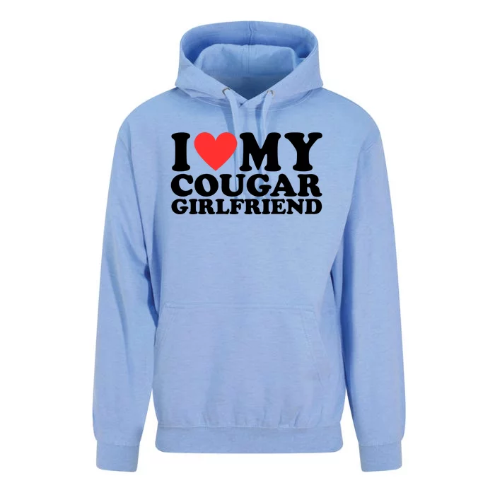 I Heart My Cougar Girlfriend Unisex Surf Hoodie