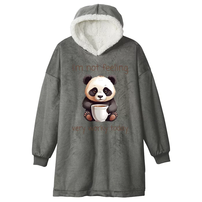 I Hate Mornings Panda Hooded Wearable Blanket