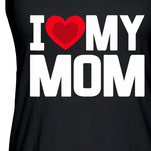 I Heart My Mom Love My Mom Happy Mother's Day Family Outfit Ladies Essential Flowy Tank