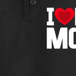 I Heart My Mom Love My Mom Happy Mother's Day Family Outfit Dry Zone Grid Performance Polo