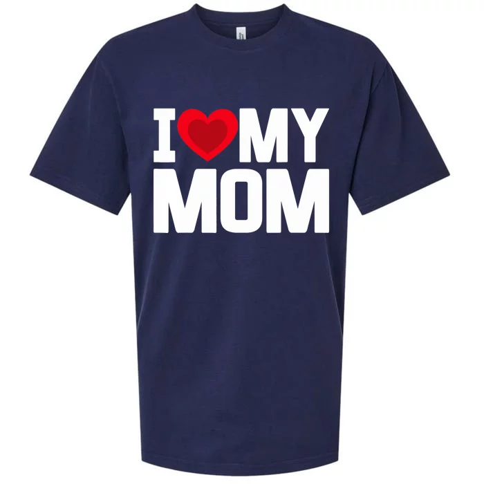 I Heart My Mom Love My Mom Happy Mother's Day Family Outfit Sueded Cloud Jersey T-Shirt