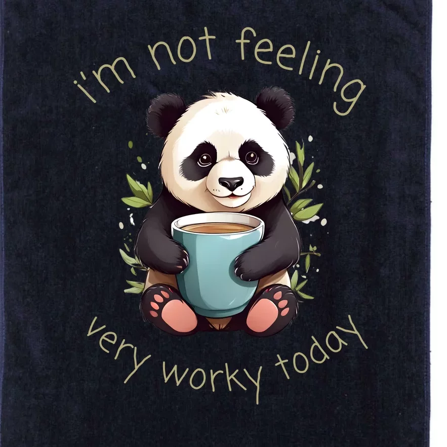 I Hate Mornings Panda Platinum Collection Golf Towel