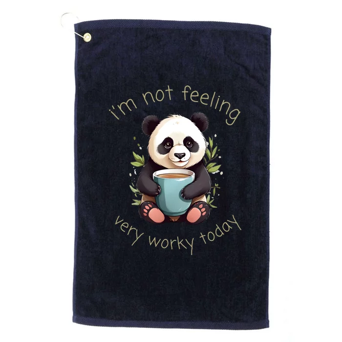 I Hate Mornings Panda Platinum Collection Golf Towel