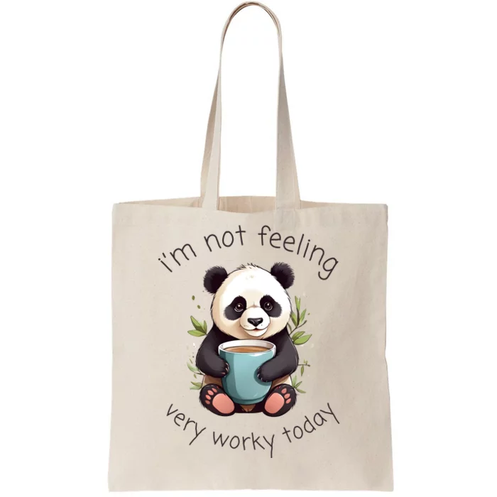 I Hate Mornings Panda Tote Bag