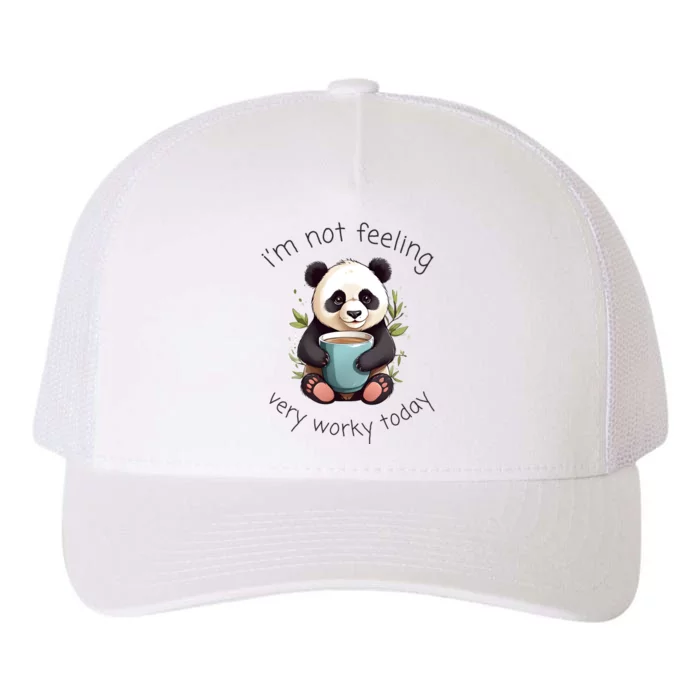 I Hate Mornings Panda Yupoong Adult 5-Panel Trucker Hat