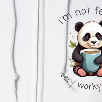 I Hate Mornings Panda Full Zip Hoodie